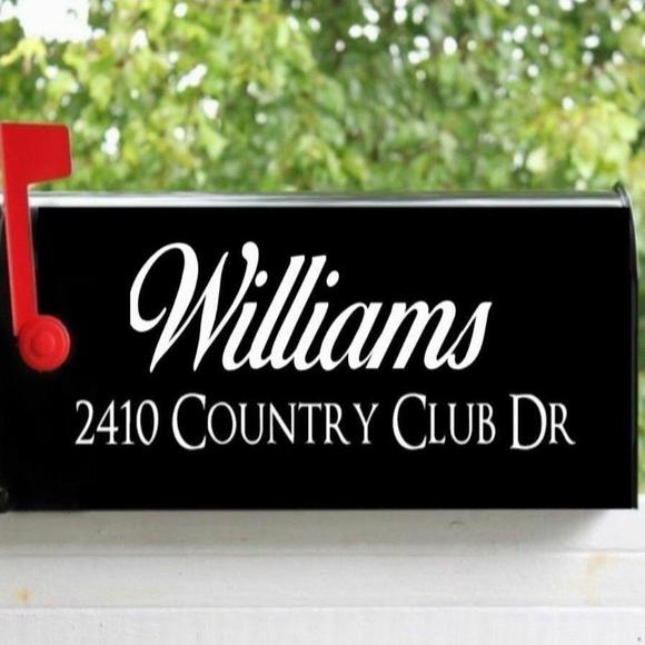 Jumbo Mailbox Vinyl Decal Personalized Sticker Name and Address Street big - Picture 1 of 1